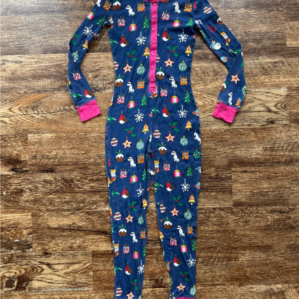 Girls Boden Christmas pajama one piece size 13 years